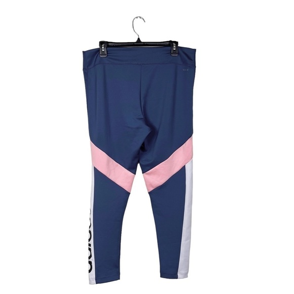 Adidas Designed 2 Move Colorblock Regular Rise 7/8 Tight Blue Pink Size XL - Picture 3 of 11